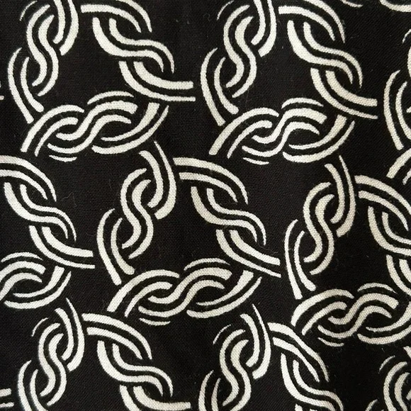 Lane Bryant Black White Chain Link Print Faux Wrap Long Sleeve Blouse Top - Picture 6 of 8